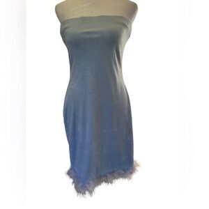 Fashion Nova baby blue mini Dress EUC size XL